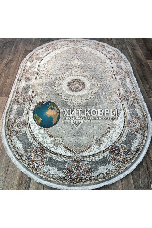 Турецкий ковер Исфахан 29047 Бежевый-золотой овал